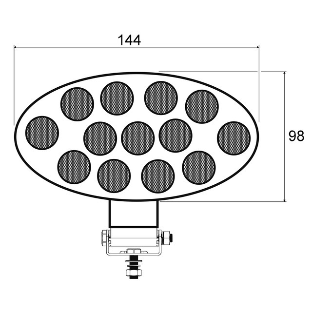 Phare LED Ovale 12-24V 39W 3510 Lumens référence fournisseur 1210244